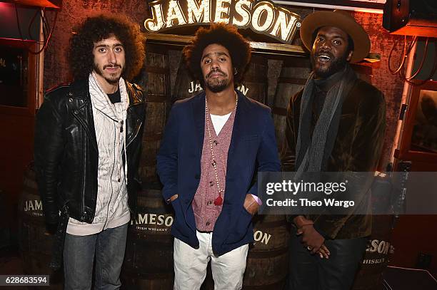 Grammy Award winner, Gary Clark Jr. And Chris St. Hilaire and Tash Neal of The London Souls celebrate the launch of Jameson Music at Pianos in NYC.