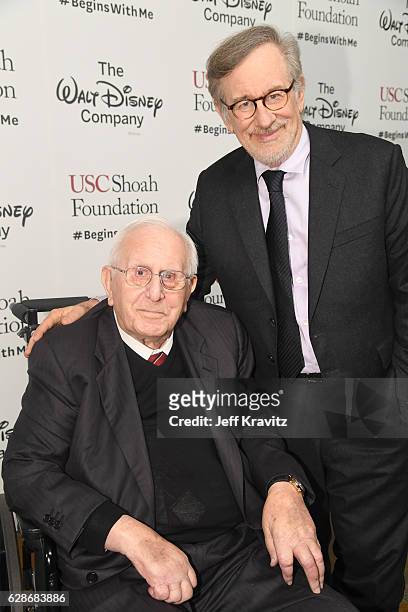 Arnold Spielberg and founder, USC Shoah Foundation Steven Spielberg attends Ambassadors for Humanity Gala Benefiting USC Shoah Foundation at The Ray...