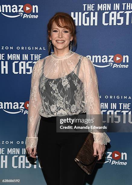 Actress Chelah Horsdal arrives at the premiere of Amazon's "Man In The High Castle" Season 2 at the Pacific Design Center on December 8, 2016 in West...