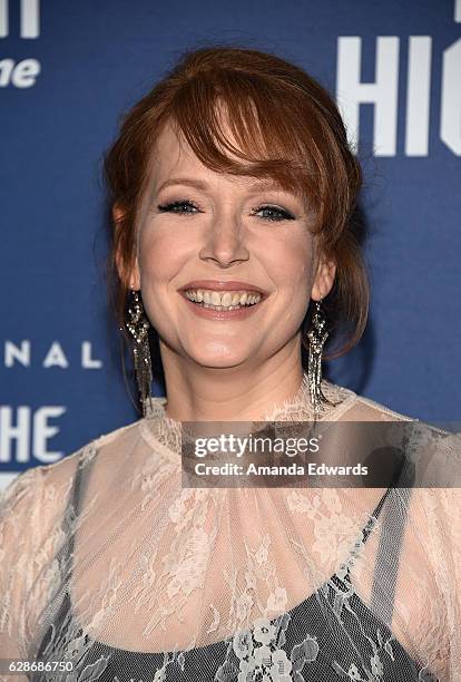 Actress Chelah Horsdal arrives at the premiere of Amazon's "Man In The High Castle" Season 2 at the Pacific Design Center on December 8, 2016 in West...