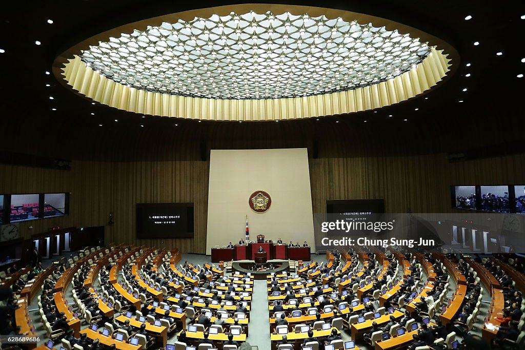 South Korean National Assembly Votes On President Park's Impeachment Trial