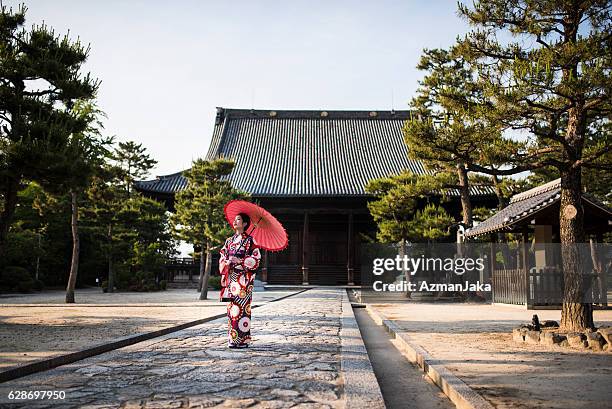 little miss geisha - japan temple stock pictures, royalty-free photos & images