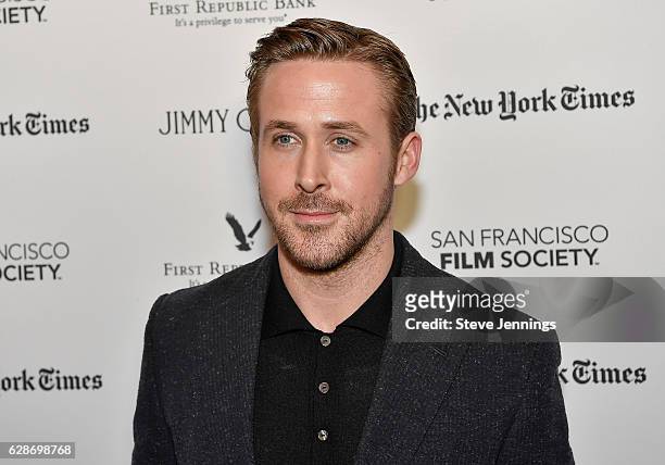 Actor Ryan Gosling attends the SF Film Society Presents SF Honors: 'La La Land' at Castro Theatre on December 8, 2016 in San Francisco, California.