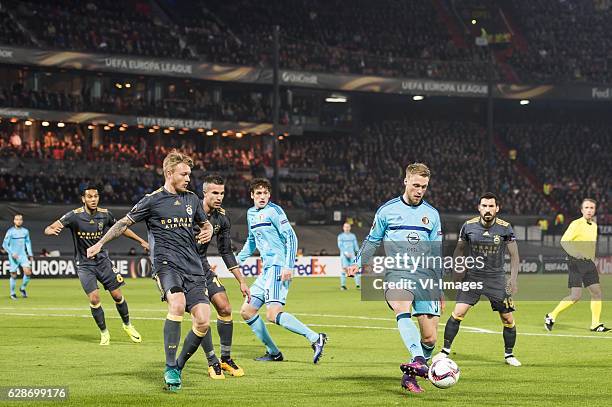 Josef de Souza Dias of Fenerbahce SK, Simon Kjaer of Fenerbahce SK, Robin van Persie of Fenerbahce SK, Eric Botteghin of Feyenoord, Nicolai Jorgensen...