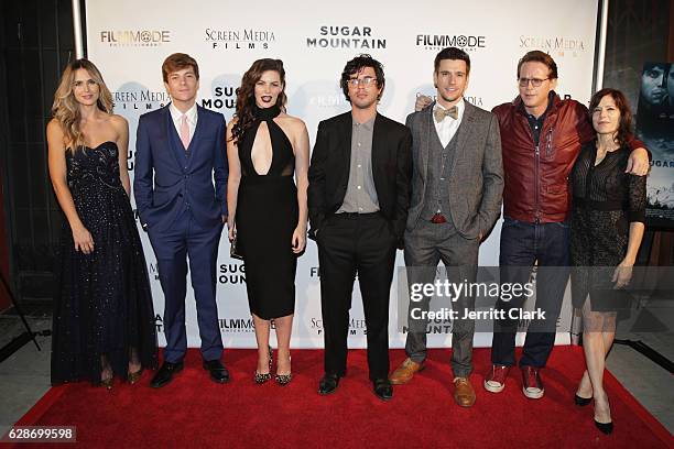 Anna Hutchinson, John Karna, Haley Webb, Shane Coffey, Drew Roy, Carey Elwes and Melora Walters attend the Premiere Of Screen Media Films' "Sugar...