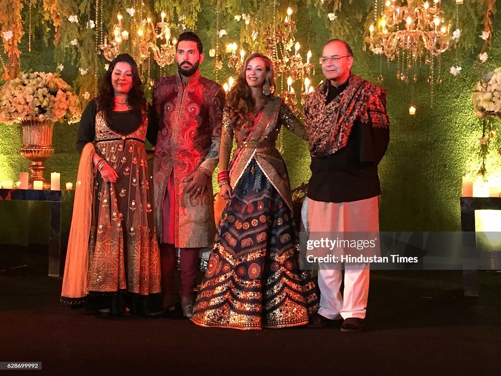 Wedding Reception Of Indian Cricketer Yuvraj Singh And Bollywood Actor Hazel Keech