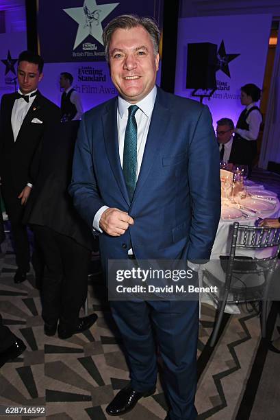 Ed Balls attends The London Evening Standard British Film Awards at Claridge's Hotel on December 8, 2016 in London, England.