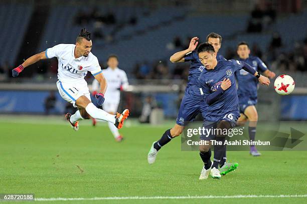 Fabricio of Kashima Antlers shoots at goal during the FIFA Club World Cup Play-off for Quarter Final match between Kashima Antlers and Auckland City...