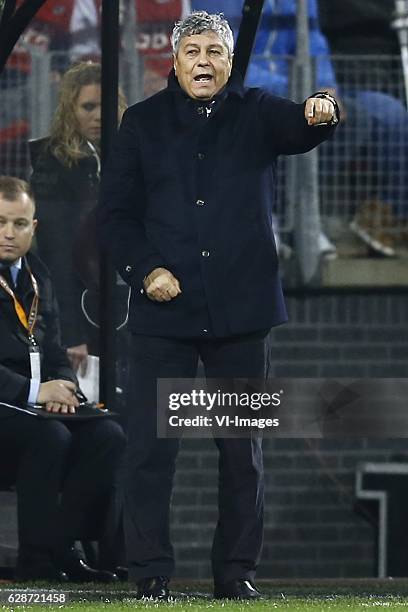 Mircea Lucescu coach of FC Zenit St. Petersburgduring the UEFA Europa League group D match between AZ Alkmaar and FC Zenit on December 08, 2016 at...