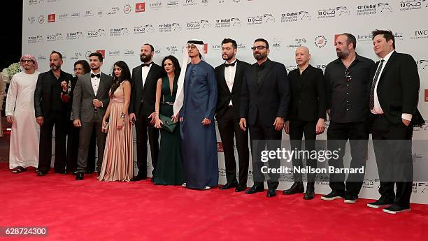 Rakeen Saad, Ali Suliman, Maisa Abd Elhadi, director Ali F Mostafa, guest, Samer el Masri and guests attend "The Worthy" red carpet during day three...