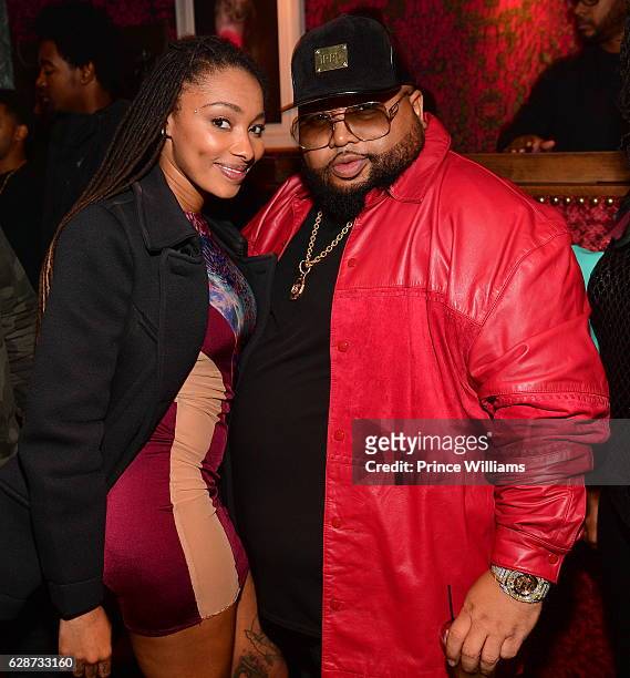 Dutchess Lattimore and Jazzy Pha attend the 2016 BMI Holiday Party at Rose Bar on December 8, 2016 in Atlanta, Georgia.