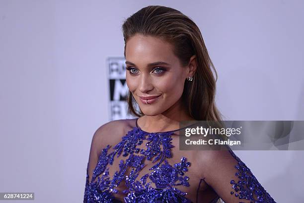 Model Hannah Davis attends the 2016 American Music Awards at Microsoft Theater on November 20, 2016 in Los Angeles, California.