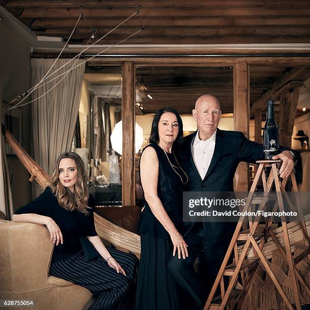 Vitalie Taittinger, heiress of Champagne Taittinger and the company's global ambassador and artistic director, with photographer Sebastiao and Lelia...