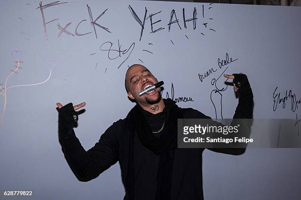 8ky of LMFAO attends Build Presents to discuss his new album "Fxck Yeah: Chaos to Consciousness" at AOL HQ on December 9, 2016 in New York City.