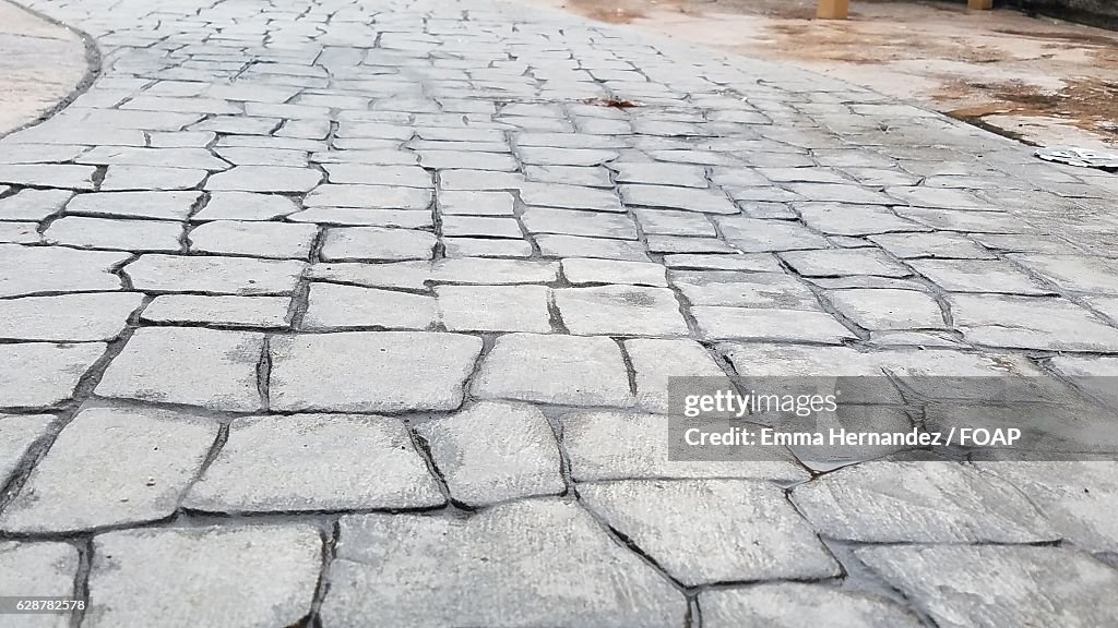 A cobblestone pathway