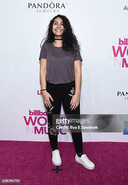 Alessia Cara attends Billboard Women In Music 2016 airing December 12th On Lifetime at Pier 36 on December 9, 2016 in New York City.