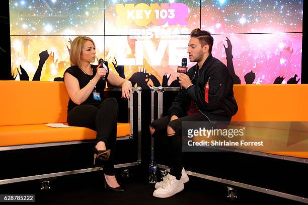 Jonas Blue is interviewed backstage at Key 103 Christmas Live at Manchester Arena on December 9, 2016 in Manchester, England.