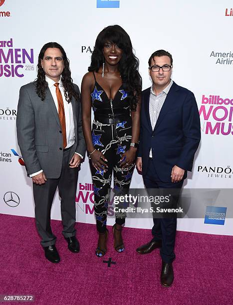 Mike Bruno, Bozoma Saint John and John Amato attend Billboard Women In Music 2016 Airing December 12th On Lifetime at Pier 36 on December 9, 2016 in...