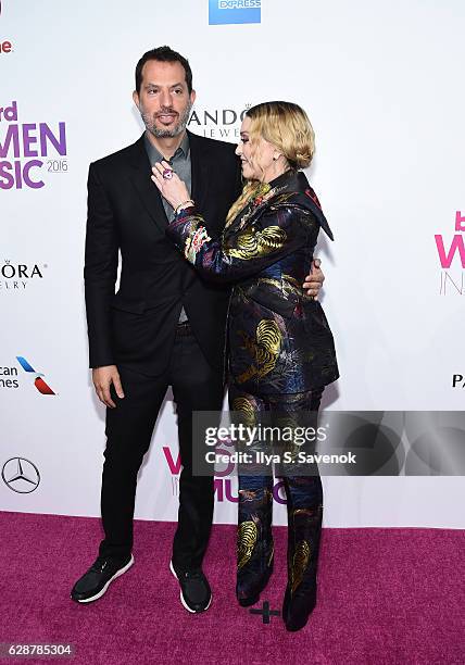 Guy Oseary and Madonna attend Billboard Women In Music 2016 Airing December 12th On Lifetime at Pier 36 on December 9, 2016 in New York City.