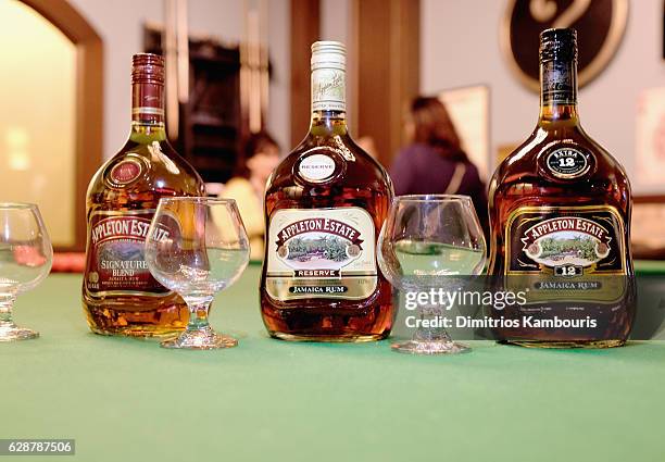 View of Appleton Reserve rum on display during Rum Tasting and Cigar Rolling event at CMT Story Behind The Songs LIV + Weekend Day 2 at Sandals Royal...