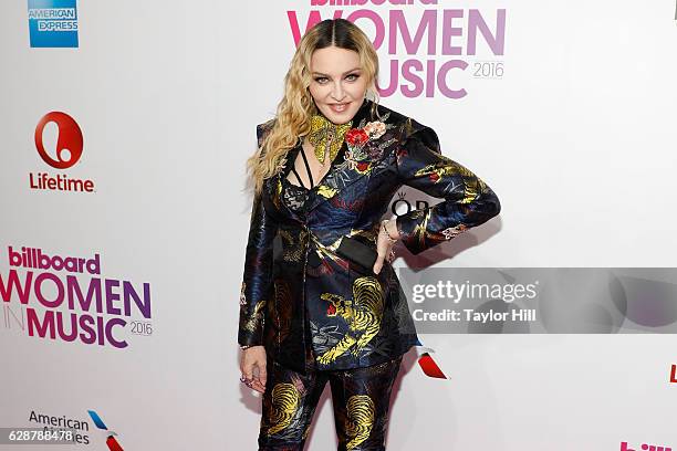 Madonna attends the 2016 Billboard Women in Music Awards at Pier 36 on December 9, 2016 in New York City.