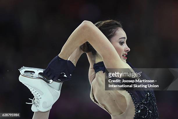 Kaetlyn Osmond of Canada competes during Senior Ladies Short Program on day two of the ISU Junior and Senior Grand Prix of Figure Skating Final at...