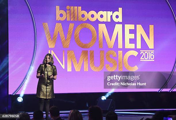 Deborah Curtis speaks onstage at the Billboard Women in Music 2016 event on December 9, 2016 in New York City.