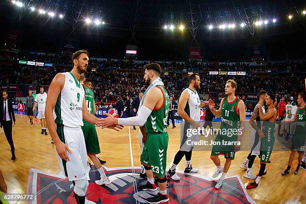 Semih Erden, #9 of Darussafaka Dogus Istanbul in action during the 2016/2017 Turkish Airlines EuroLeague Regular Season Round 11 game between...