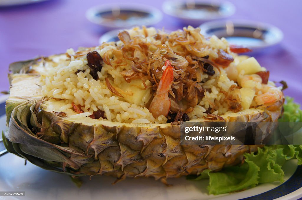 Thai Pineapple Fried Rice with Prawns