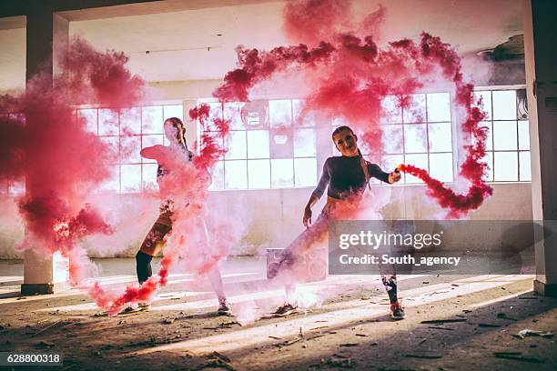 smoke show - modern dancer stock pictures, royalty-free photos & images