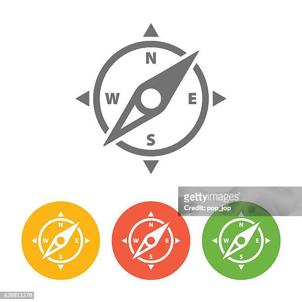 wind rose kompass navigation icon - vektor-illustration - kompass stock-grafiken, -clipart, -cartoons und -symbole