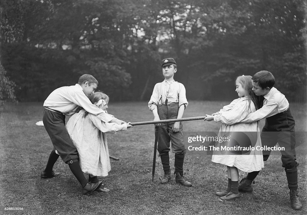 Children Playing Tug Of War