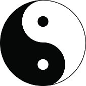 Yin and Yang. Vector Icon.