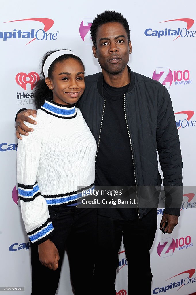 Zahra Savannah Rock and Chris Rock attend Z100's Jingle Ball 2016 at