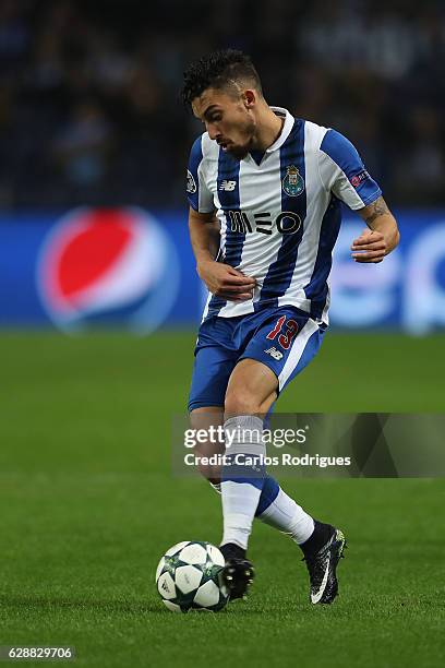 Porto's defender Alex Telles from Brazil during the match between FC Porto v Leicester City FC - UEFA Champions League match at Estadio do Dragão on...