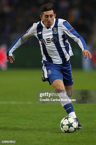 Porto's midfielder Hector Herrera from Mexico during the match between FC Porto v Leicester City FC - UEFA Champions League match at Estadio do...