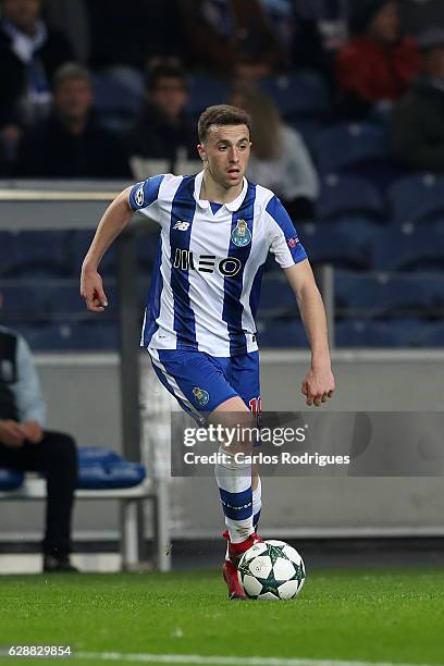 Porto's forward Diogo Jota from Portugal during the match between FC Porto v Leicester City FC - UEFA Champions League match at Estadio do Dragão on...