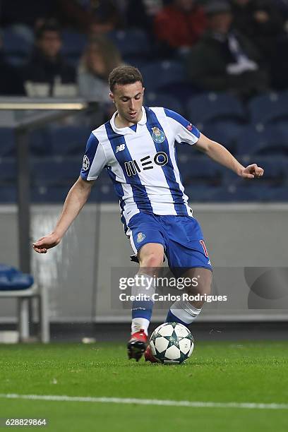 Porto's forward Diogo Jota from Portugal during the match between FC Porto v Leicester City FC - UEFA Champions League match at Estadio do Dragão on...