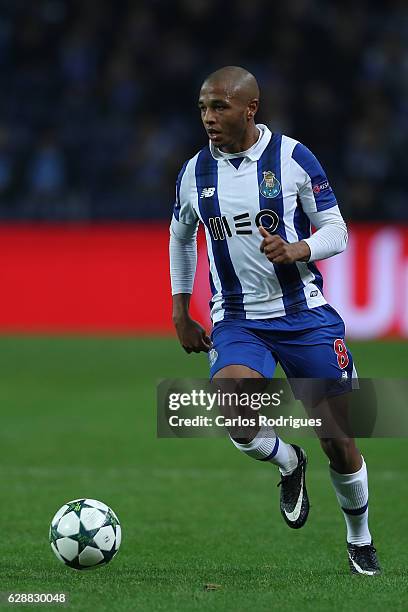 Porto"u2019s forward Yacine Brahimi from Algeria during the match between FC Porto v Leicester City FC - UEFA Champions League match at Estadio do...