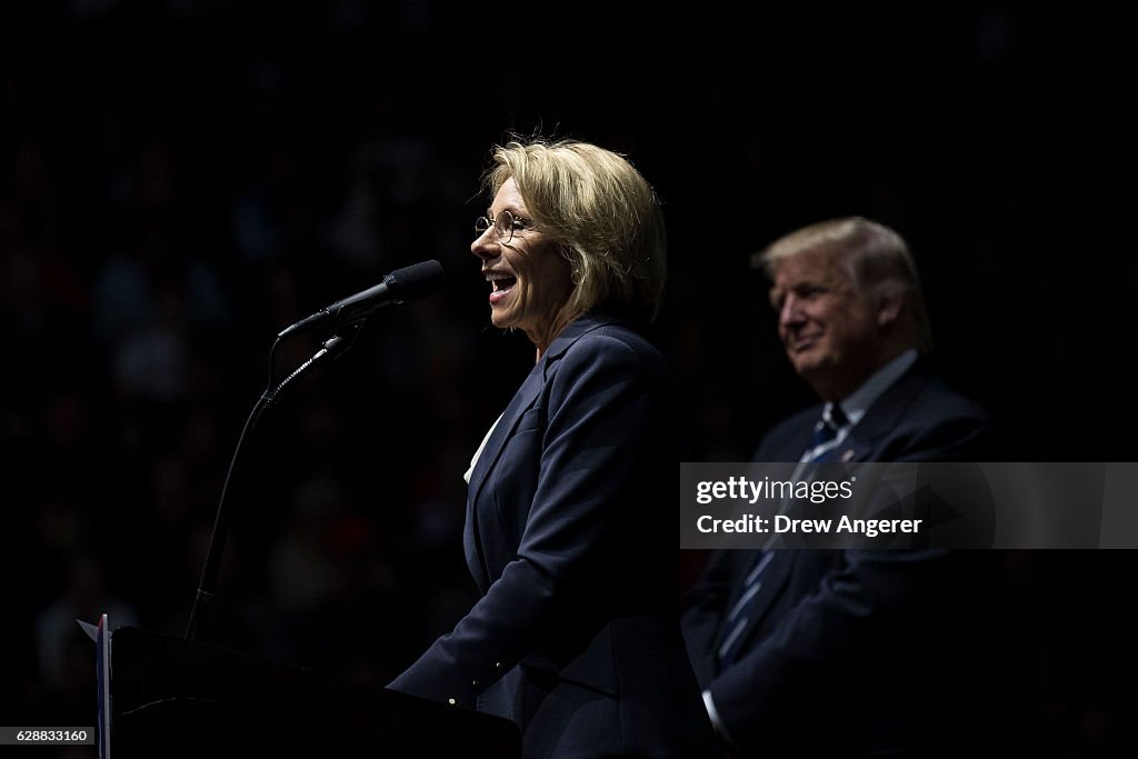 President Elect Trump Continues His "Thank You Tour" In Grand Rapids, Michigan