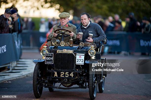 Peugeot at the start of the 120th London To Brighton Veteran Car Run in Hyde Park on November 6, 2016 in London, England.