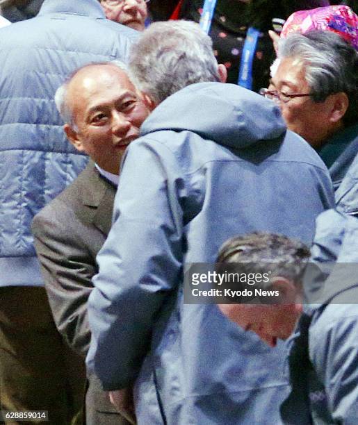 Russia - Toyko Gov. Yoichi Masuzoe is seen at Fisht Olympic Stadium, the venue for the closing ceremony of the Winter Olympics, in Sochi, Russia, on...