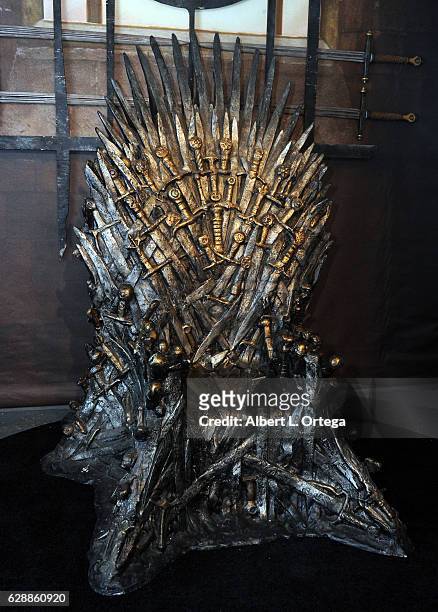 The Iron Throne of Westros at HBO's "Game Of Thrones" Season 6 - Behind The Scenes Fan Event held at Hollywood & Highland on December 9, 2016 in...