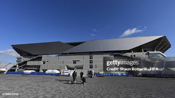 View of the outside of the Suita City Stadium on December 10, 2016 in Osaka, Japan.