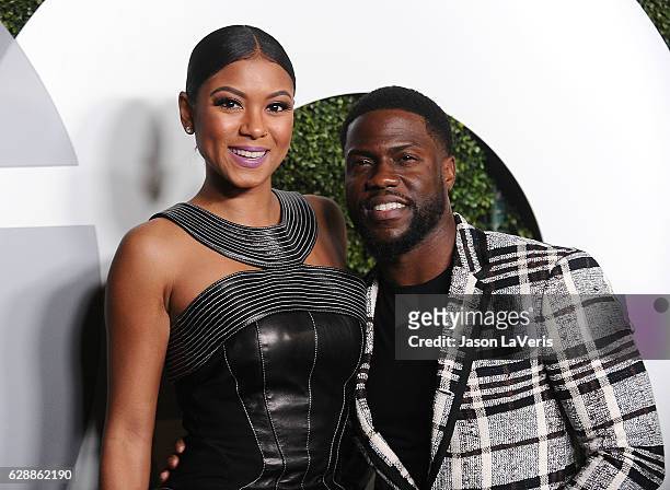 Actor Kevin Hart and wife Eniko Parrish attend the GQ Men of the Year party at Chateau Marmont on December 8, 2016 in Los Angeles, California.