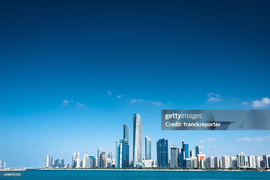 Abu dhabi skyline waterfront