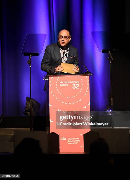 Presenter Willie Garson speaks onstage at the 32nd Annual IDA Documentary Awards at Paramount Studios on December 9, 2016 in Hollywood, California.