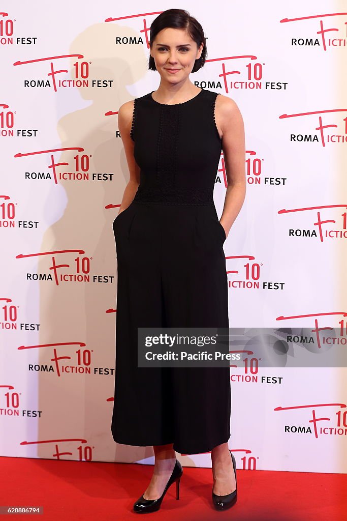 English actress Annabel Scholey during red carpet of Anglo-...
