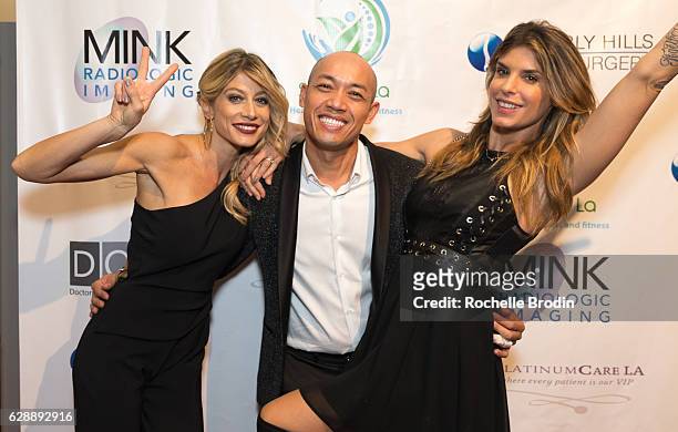 Gym Owner/actress Maddalena Corvaglia, Michael Sengmanivong and Elisabetta Canalis attend Elisabetta and Maddalena For SkyViewLA on December 9, 2016...