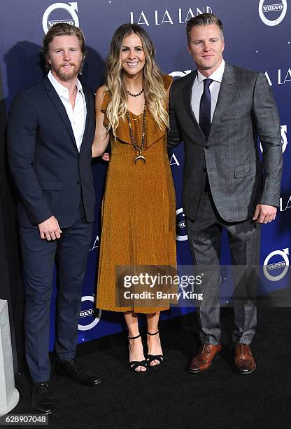 Actor/producer Thad Luckinbill, guest and producer Trent Luckinbill attend the premiere of Lionsgate's 'La La Land' at Mann Village Theatre on...